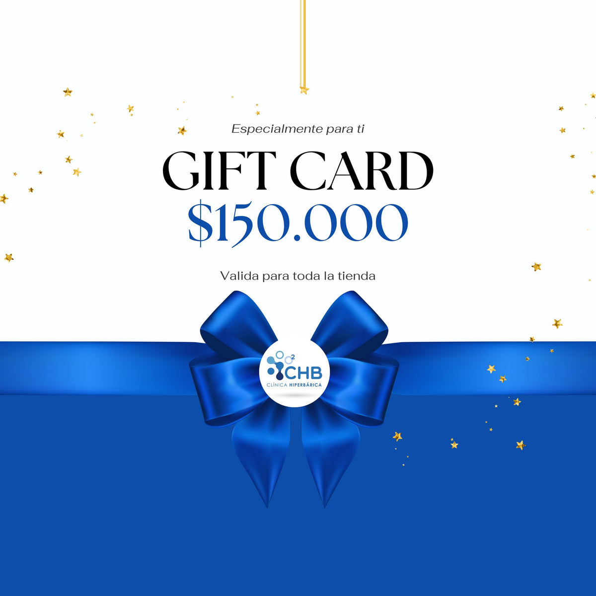 Gift Card de Clínica Hiperbárica, válida para cámara hiperbárica, sueroterapia y tests epigenéticos
