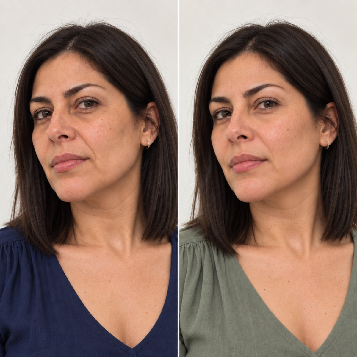 Antes y después del tratamiento con Proluma bioestimulador de colágeno