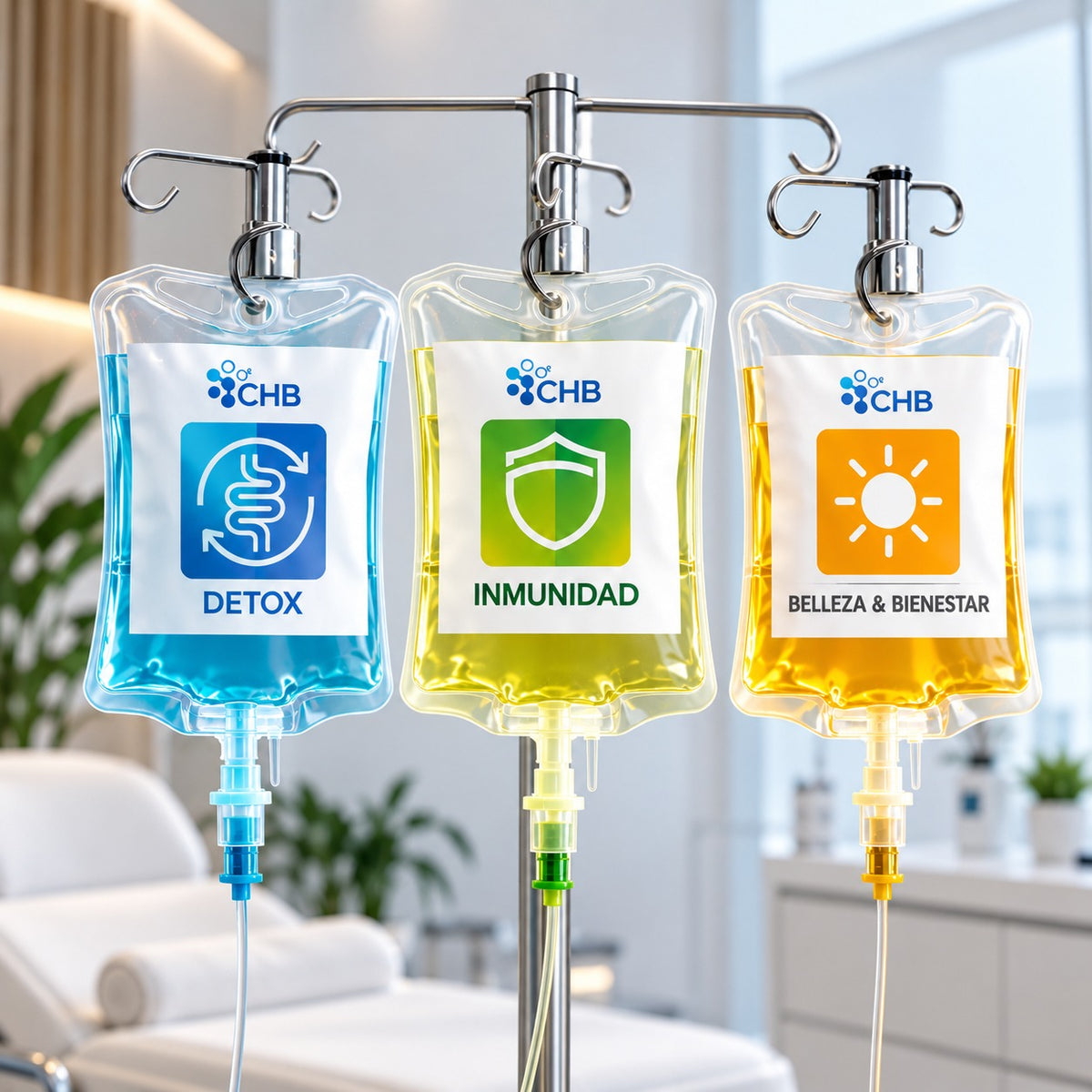 Sueros Detox, Inmunidad y Belleza & Bienestar del Protocolo Vitalidad de Clínica Hiperbárica
