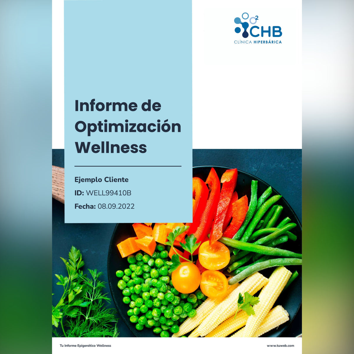 Portada del Informe de Optimización Epigenética Wellness de Clínica Hiperbárica