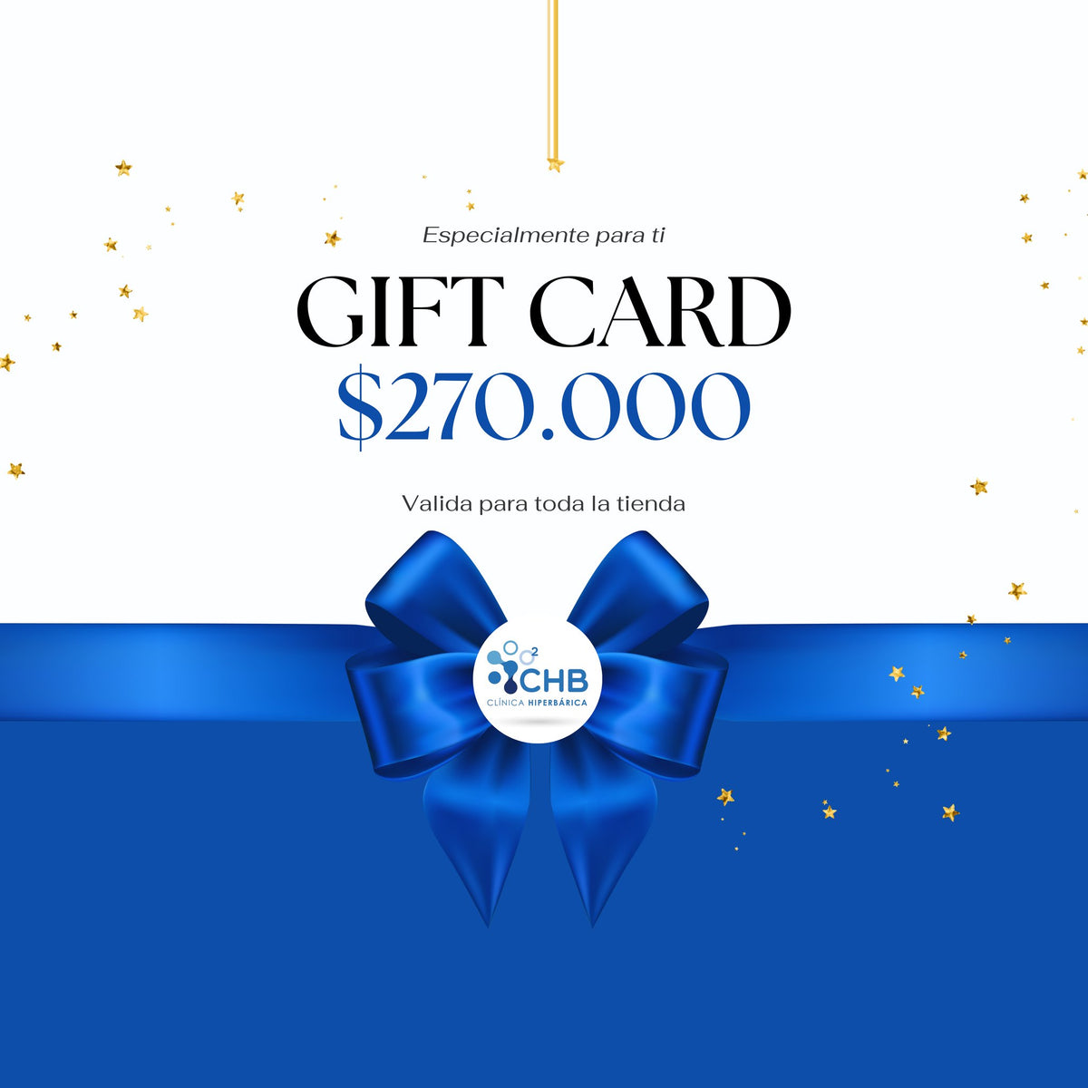 Gift Card PRO de Clínica Hiperbárica, válida para cámara hiperbárica, sueroterapia y tests epigenéticos